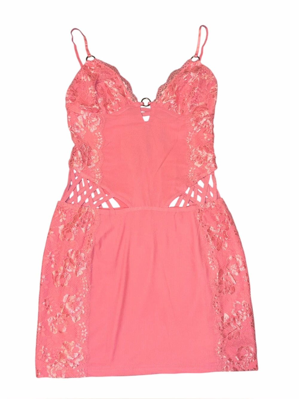 Outcast Clothing Small Pink Pandora Lace Mini Dress